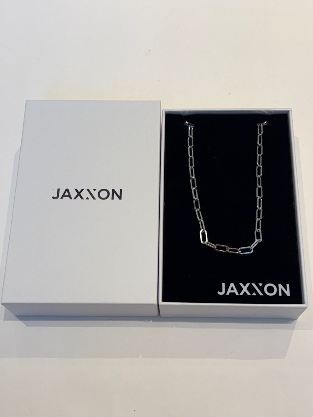 Jaxxon Silver Paperclip Chain Necklace